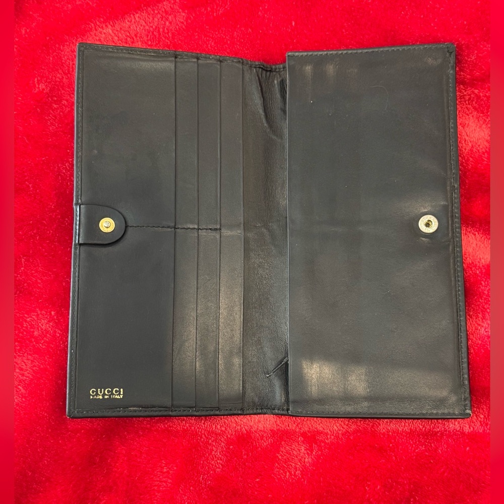 Gucci Authentic Vintage Bifold Long Leather Wallet - Picture 5 of 14